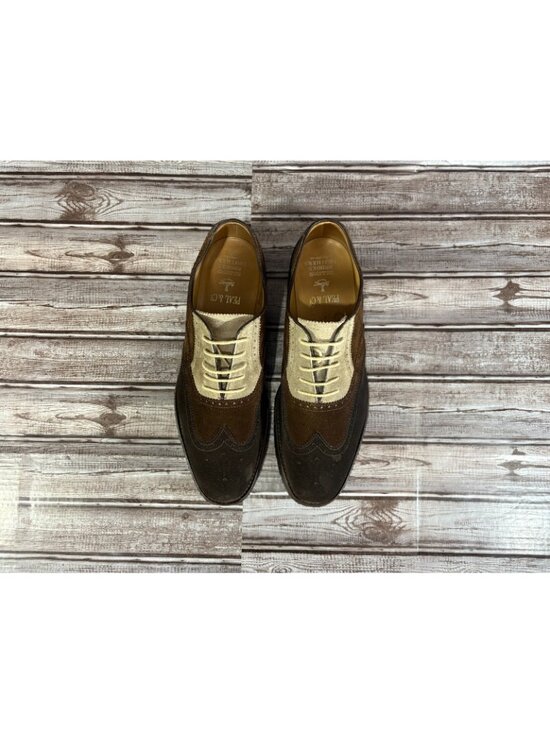Peal Co X Brooks Brothers Suede Wingtip Oxford Shoes Sz 12 D tricolor England main image 10